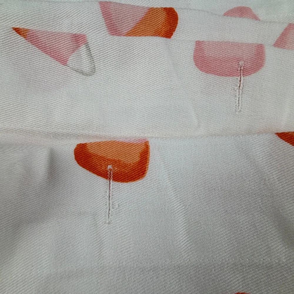 Kassatex Candy Corn Shower Curtain White Orange Halloween Holiday Decor Cotton